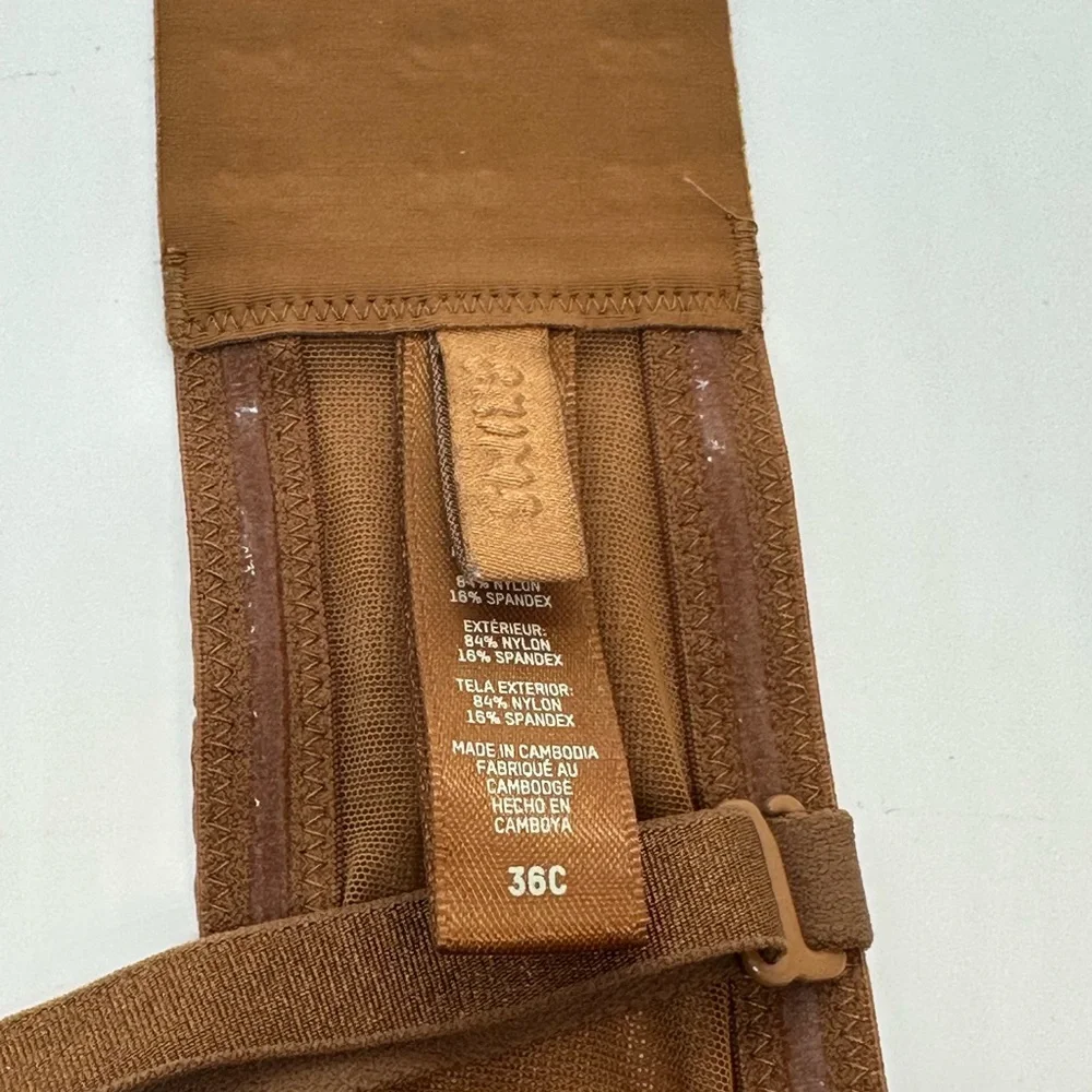 SKIMS Brown Sheer Mesh Underwire Bra Size 36C - Picture 11 of 13